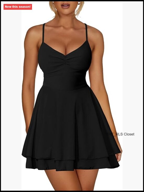 Dresses & Skirts - Sexy Spaghetti Strap Ruffle Mini Dress Ruched Corset A-Line